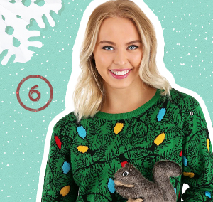 3D Squirrel in the Christmas Tree Ugly Sweater for Adults