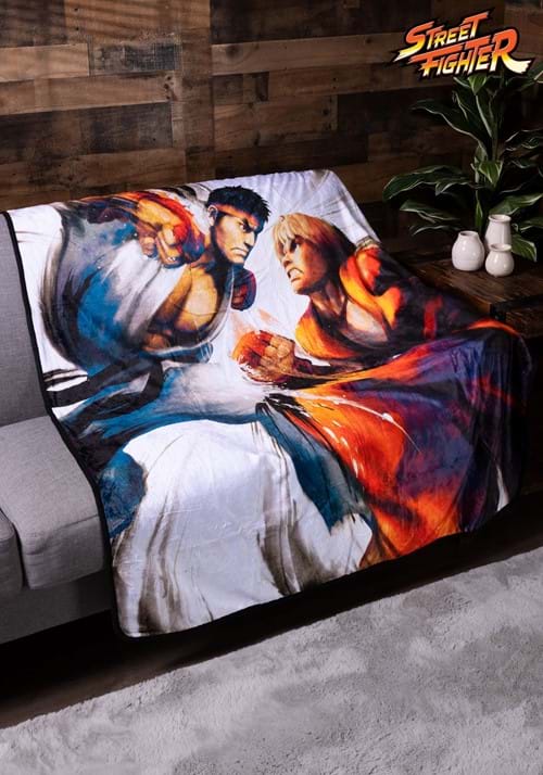 Street Fighter 60x48 Ryu vs Ken Throw Blanket