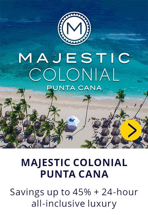Majestic Colonial Punta Cana. Savings up to 45% + 24-hour all-inclusive luxury.