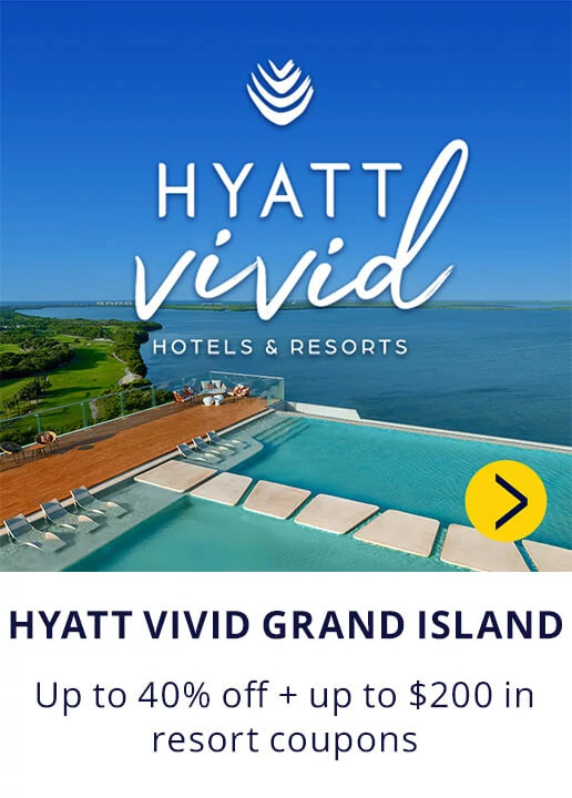 Hyatt Vivid Hotels & Resorts. Hyatt Vivid Grand Island. Up to 40% off + up to $200 in resort coupons.