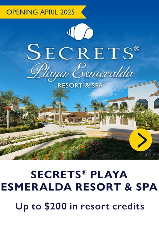 Secrets Playa Esmeralda Resort & Spa. Up to $200 in resort credits.