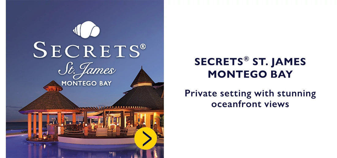 SECRETS® ST. JAMES MONTEGO BAY. Private setting with stunning oceafront views.