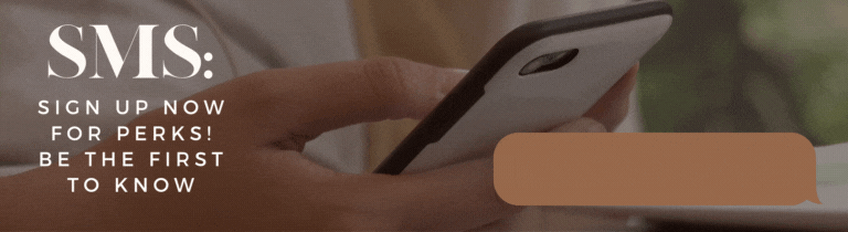 Hand holding a phone,"Sign up now for perks! Be the first to know" Texting bubble "Pam from Furls here with a perk!"