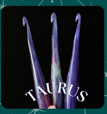 Taurus - 3 purple/aqua/pink hooks