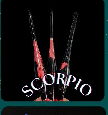 Scorpio: 3 black/red crochet hooks