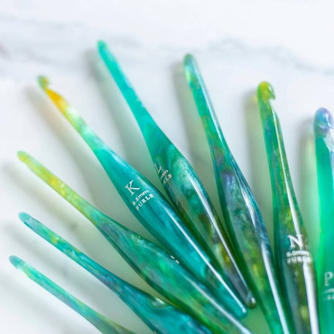 Image of Limited Edition Seagrass Streamline Resin Crochet Hooks