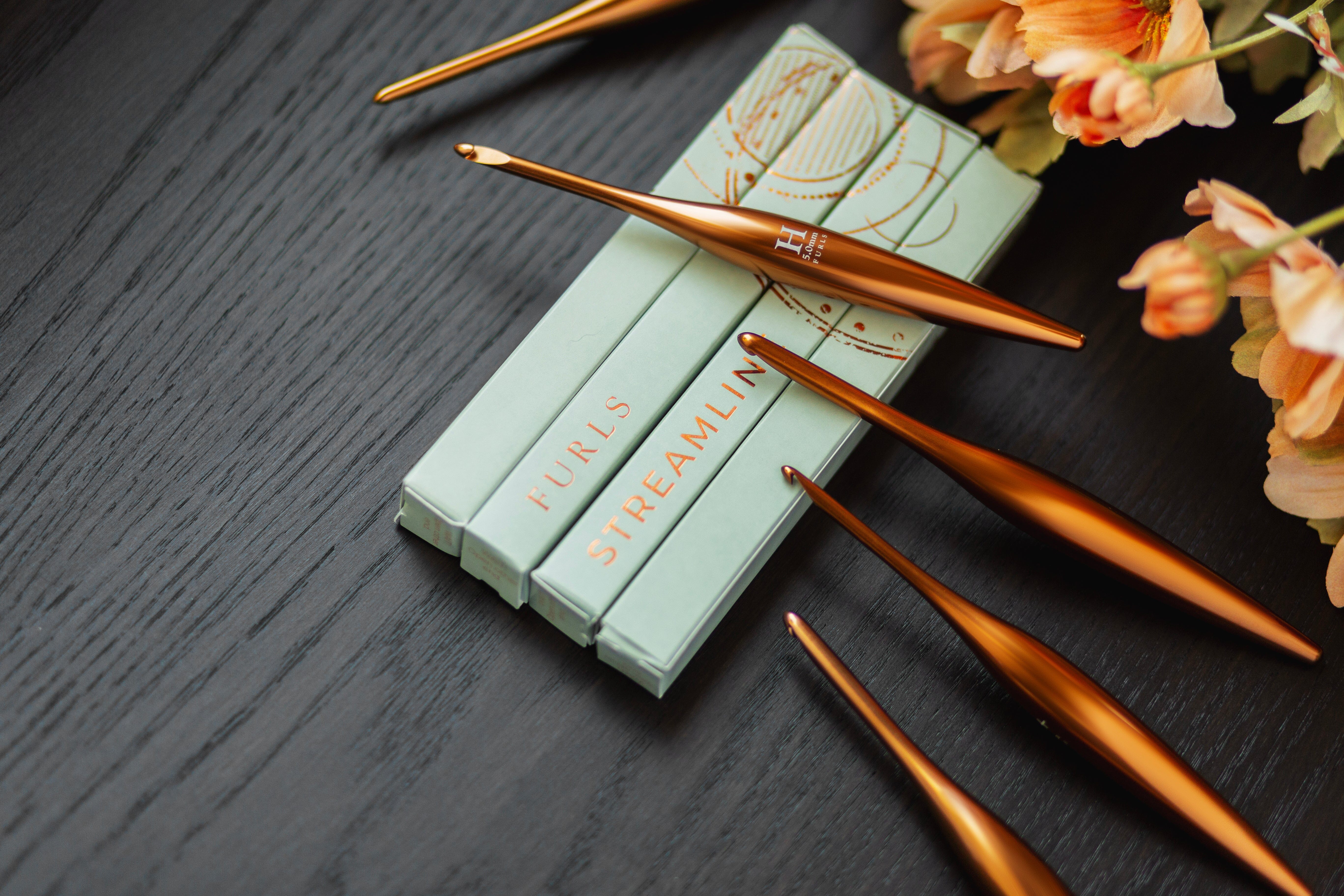 Image of Limited Edition Bronze Streamline Metal Crochet Hooks
