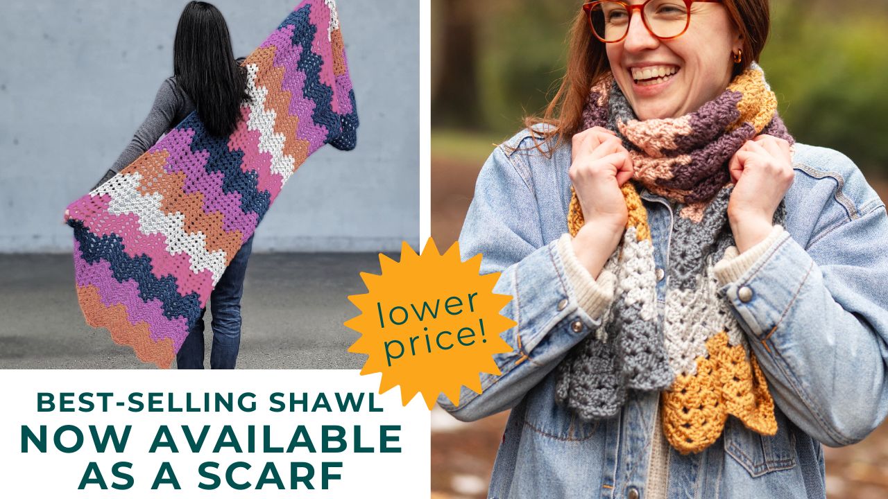 Best-selling Shawl now available as a scarf - lower price