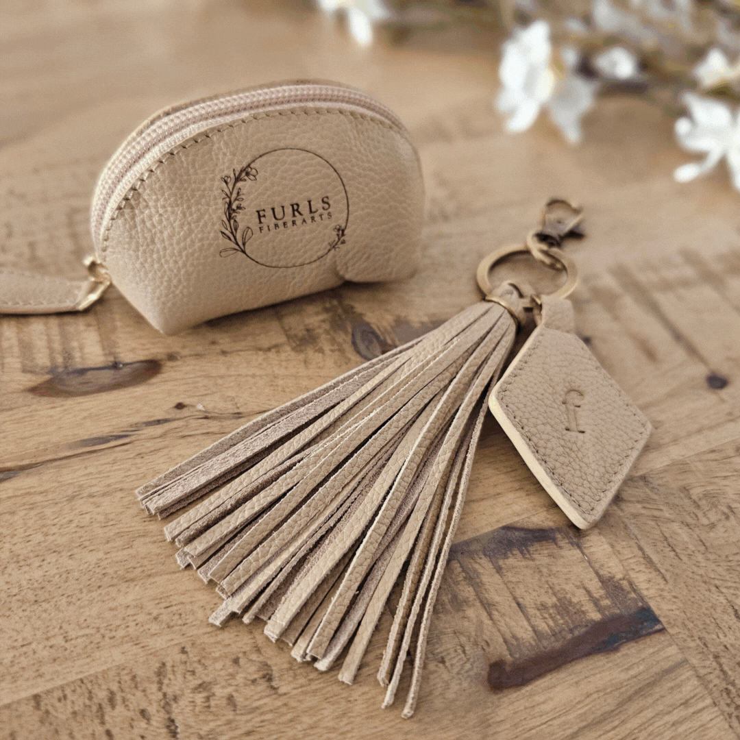 New Leather Accessories set: A Leather Pouch and a Tassel Key Chain