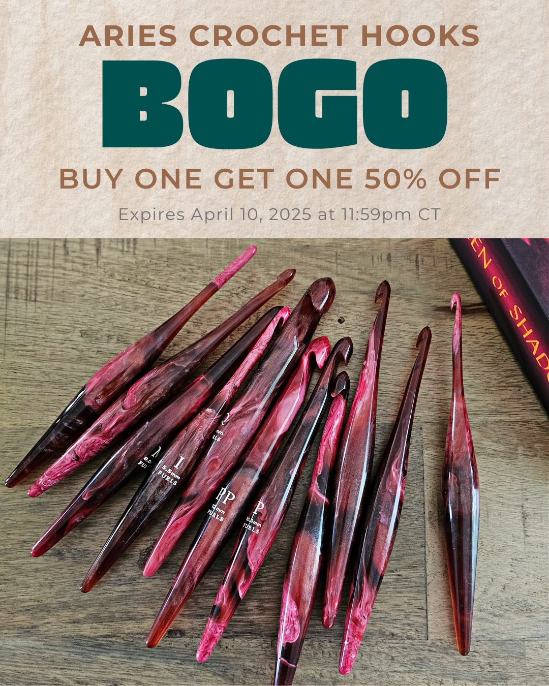 Aries Crochet Hooks: BOGO - Buy one get one 50% off