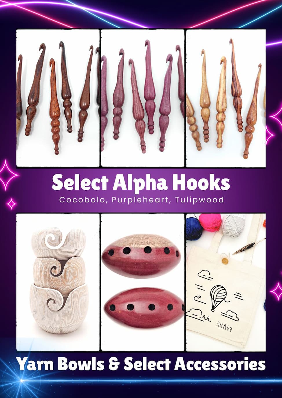 50% off- Birthday Sale -Select Alpha hooks, Yarn Bowls & Select Accessories