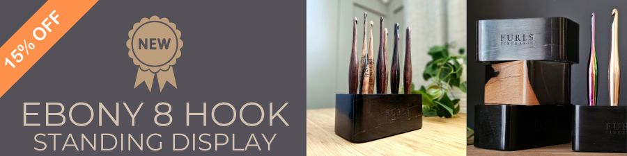 New Ebony 8 Hook Standing Display
