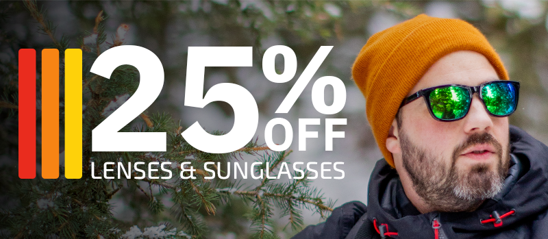 25% Off lenses and sunglasses