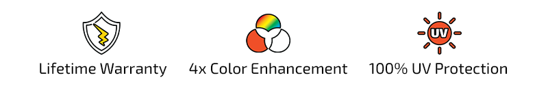 Lifetime Warranty 4x More Color Enhancement 100% UV Protection