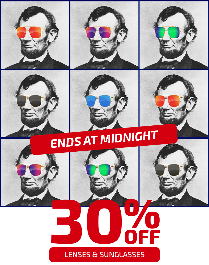 Today only 30% Off Lenses and sunglasses