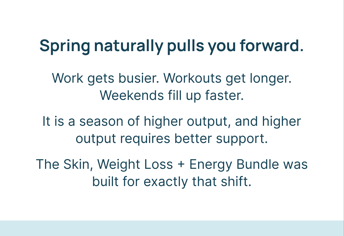 Spring naturrally pulls you forward