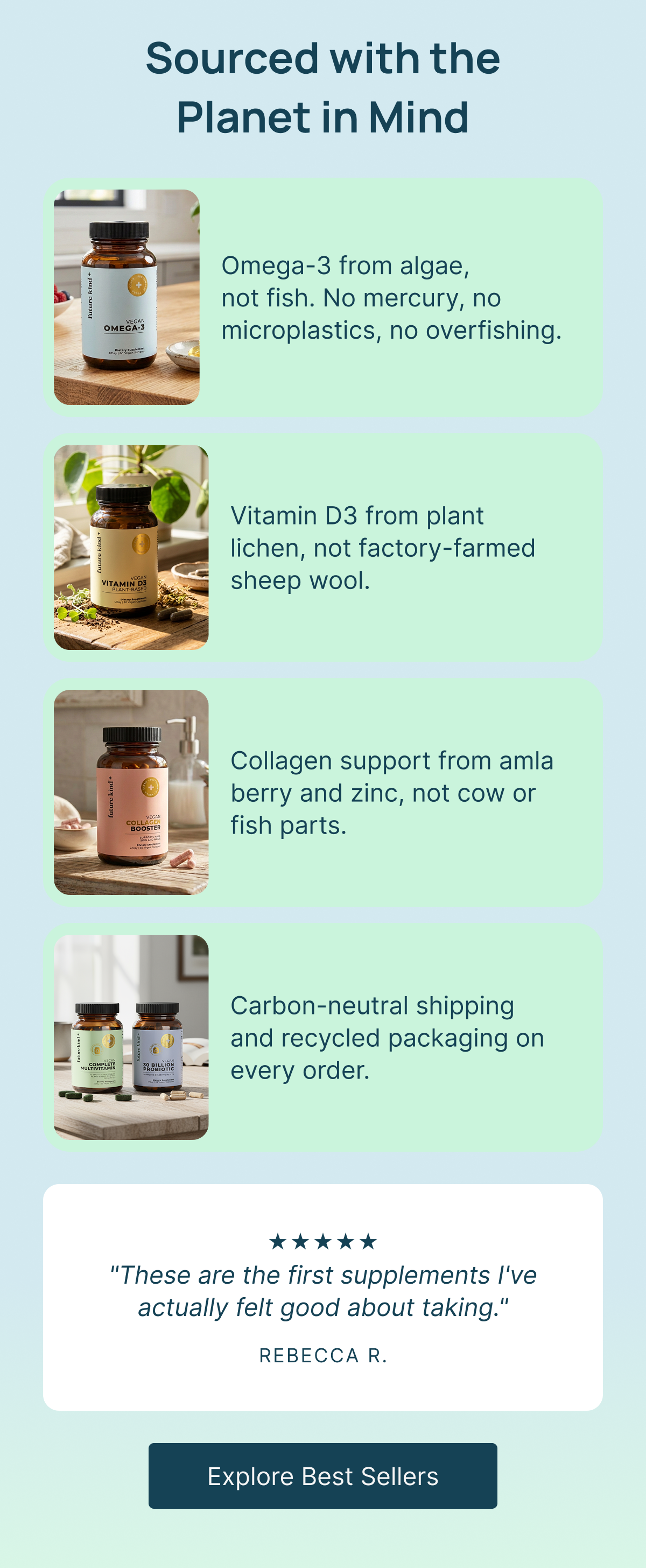 Sourced with the planet in mind