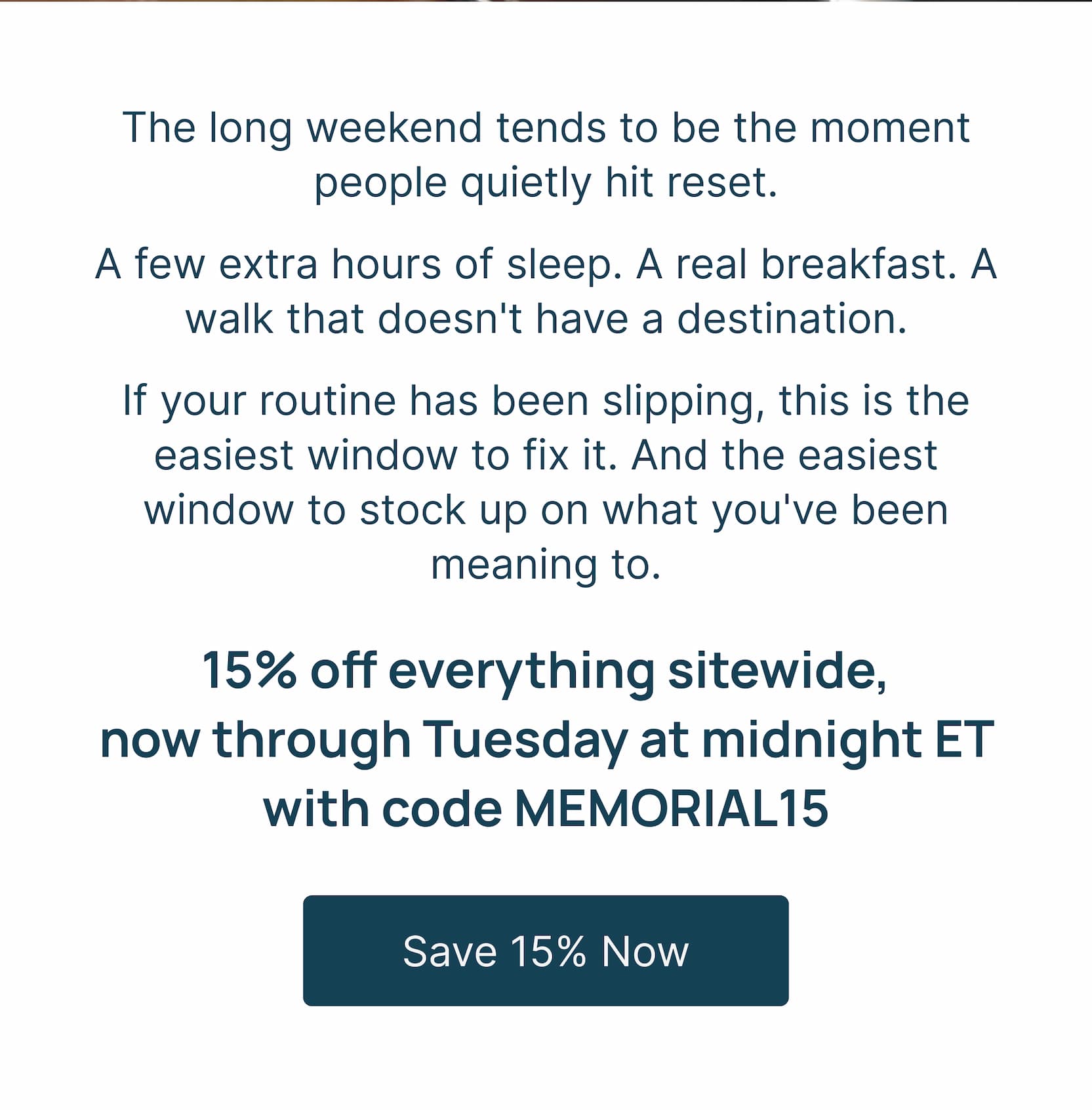 Save 15% Now