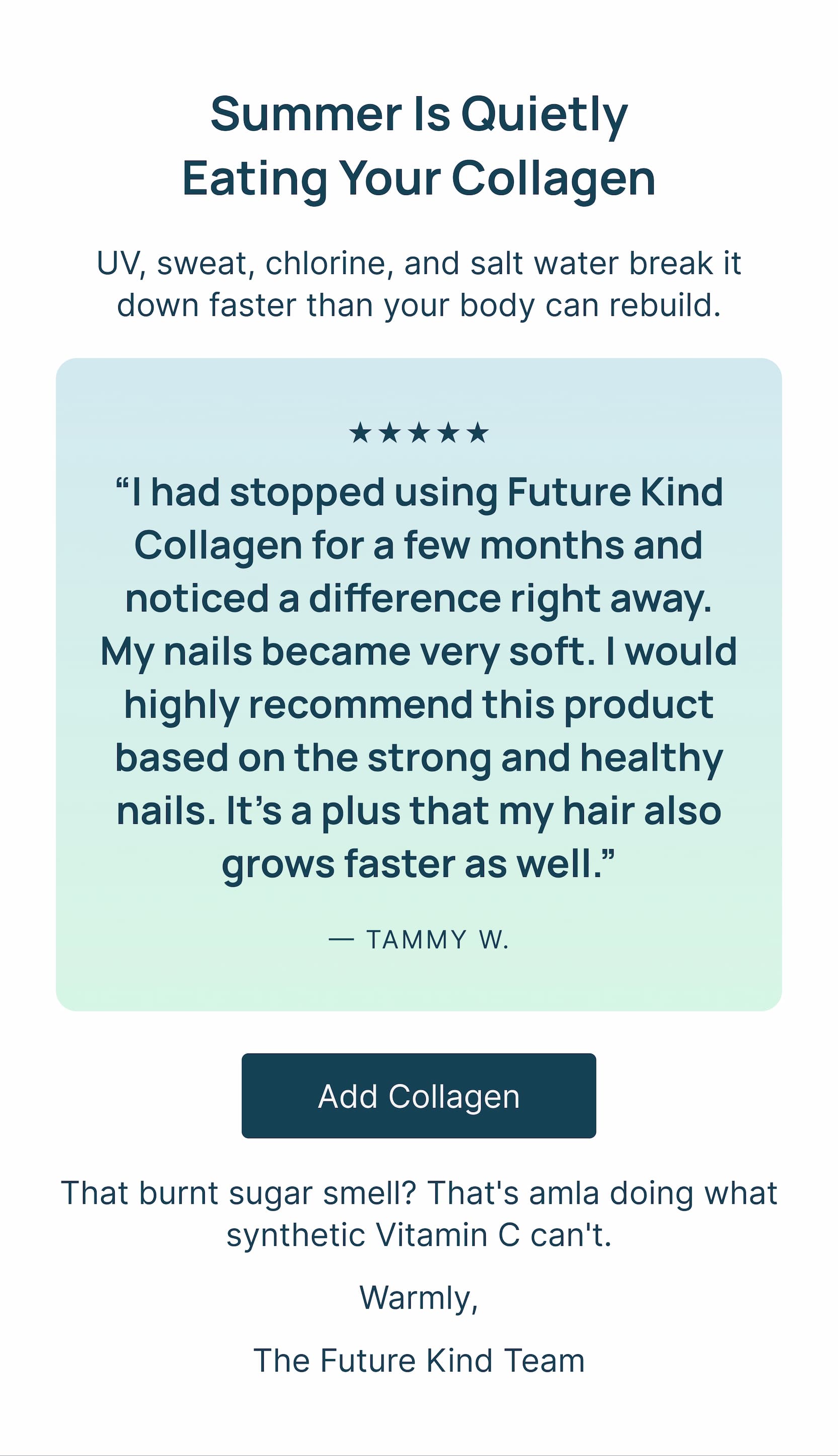 Add collagen
