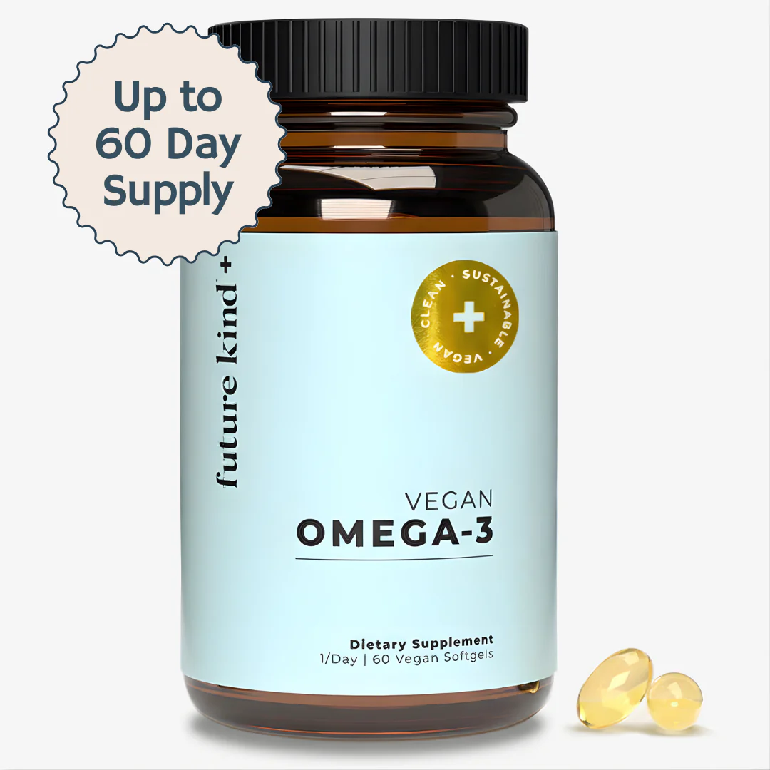 Image of Vegan Omega-3 Supplement - 500mg DHA + EPA Algal Oil