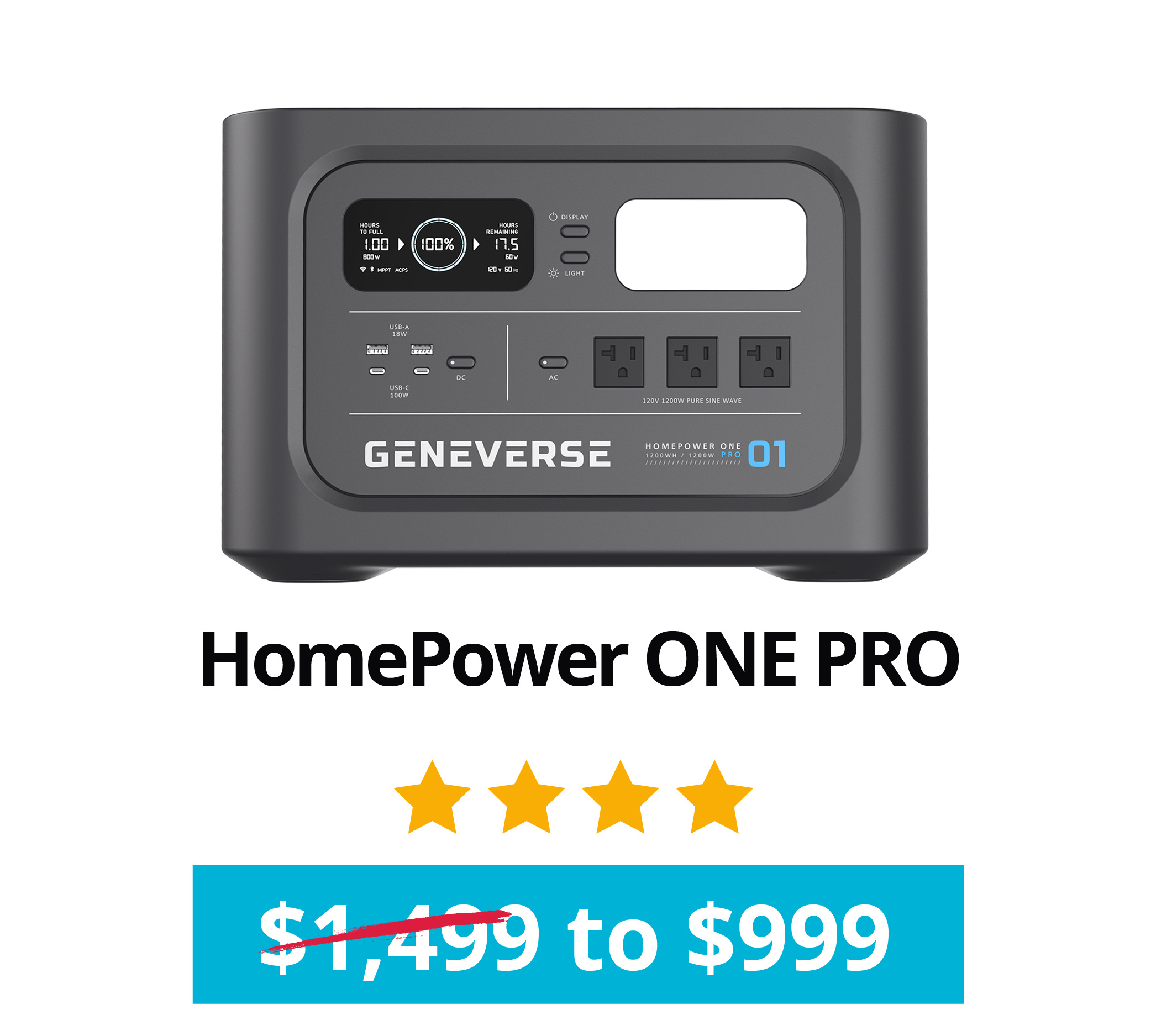 HomePower ONE PRO - $999