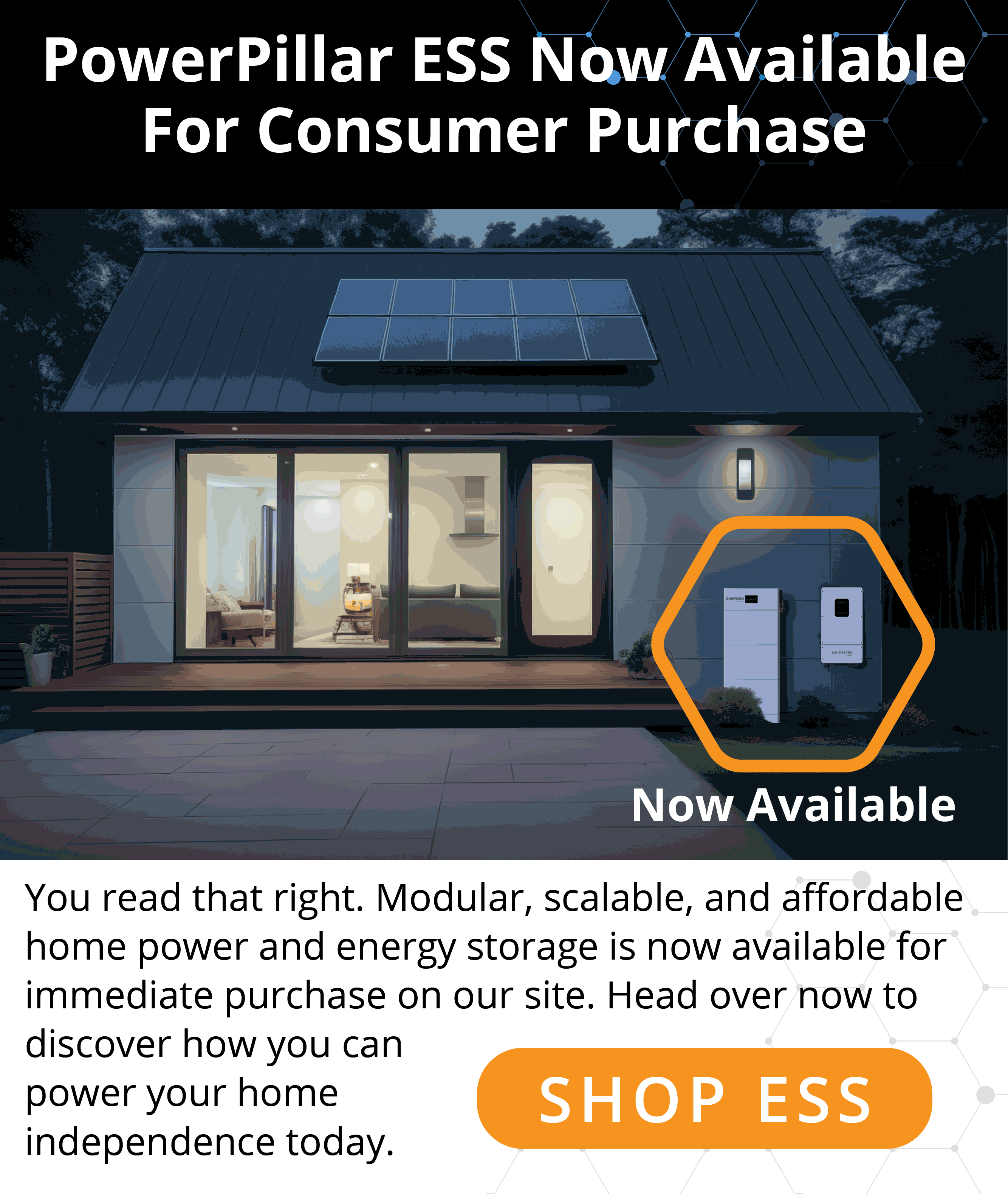 PowerPillar ESS Now Available For Consumer Purchase - SHOP ESS