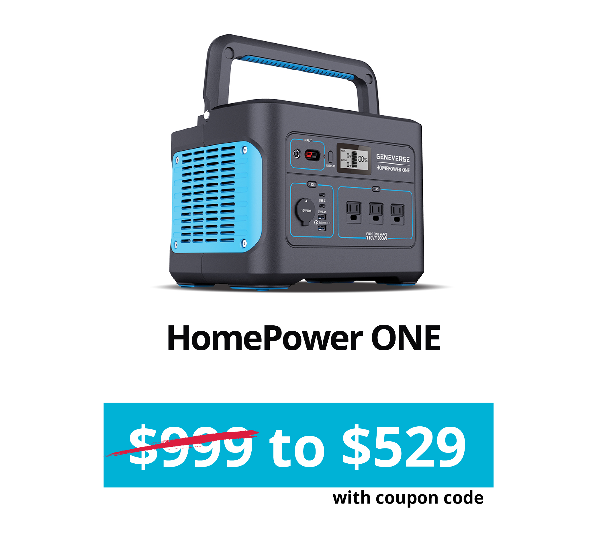 HomePower ONE Solar Generator – $529