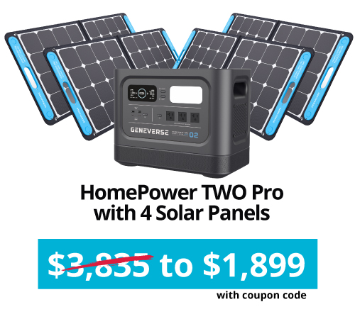 HomePower TWO PRO Solar Generator  - $1,899