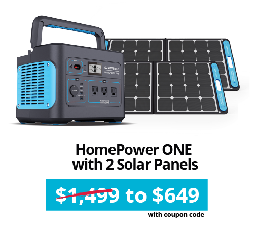 HomePower ONE with 2 Solar Panels