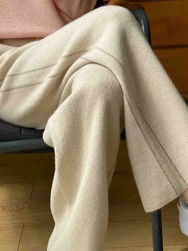 Image of 100% Wool Wide Leg Pants