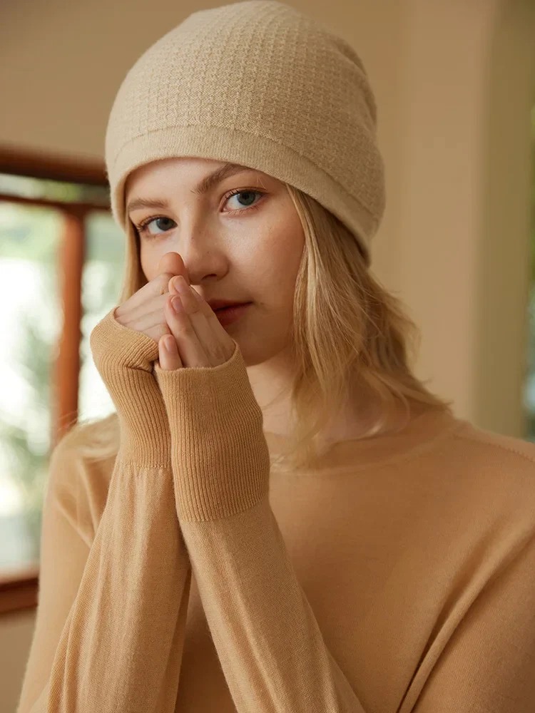 Image of 100% Cashmere Double Layers Beanie