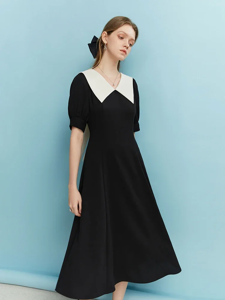 Image of Back Bow-knot Decorate Elegant Vintage Dress