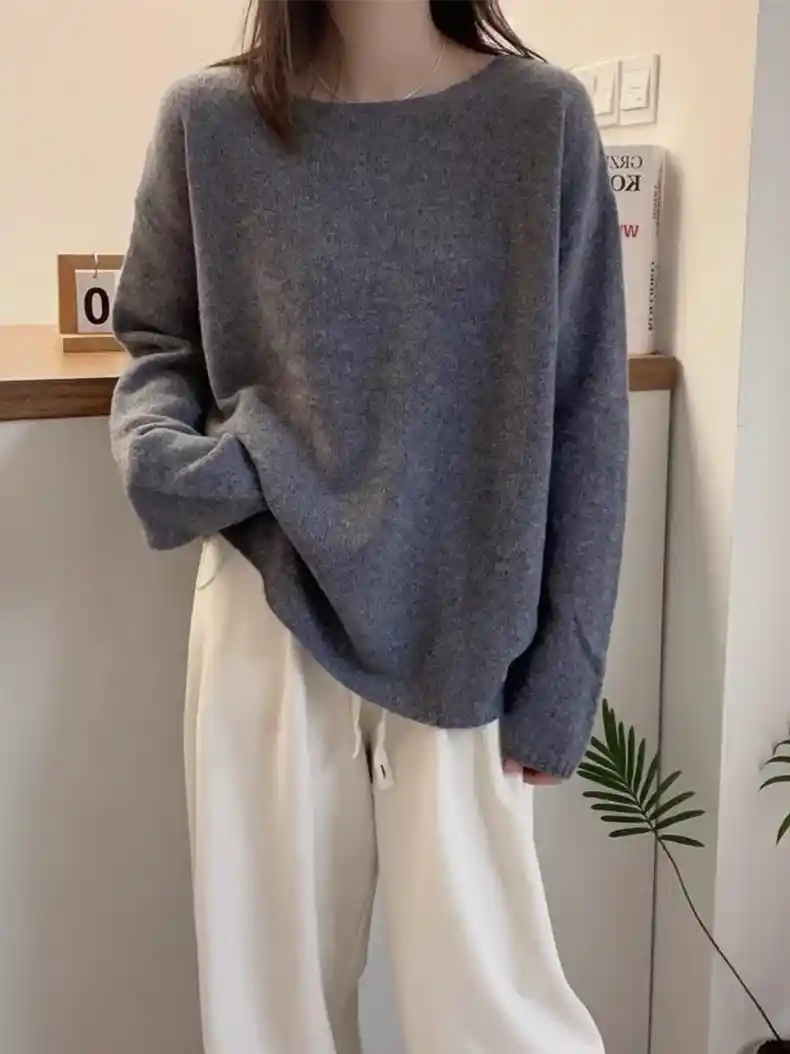 Image of Oversized Cashmere Boatneck Sweater Gentle Herd