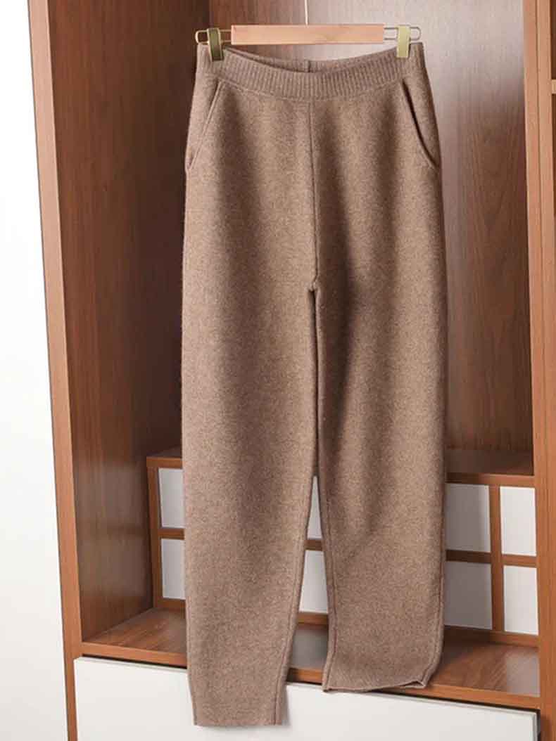 Image of High Rise Cashmere Harlan Pants