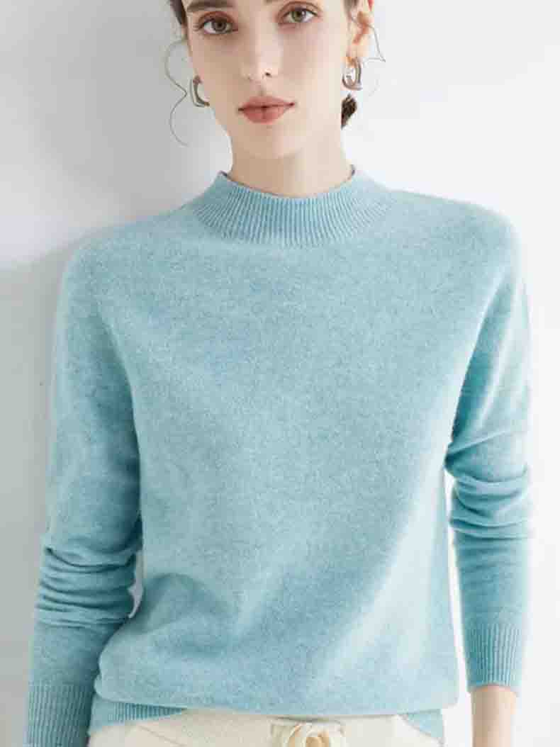 Image of Basic Style Round Neck Wool Jumper