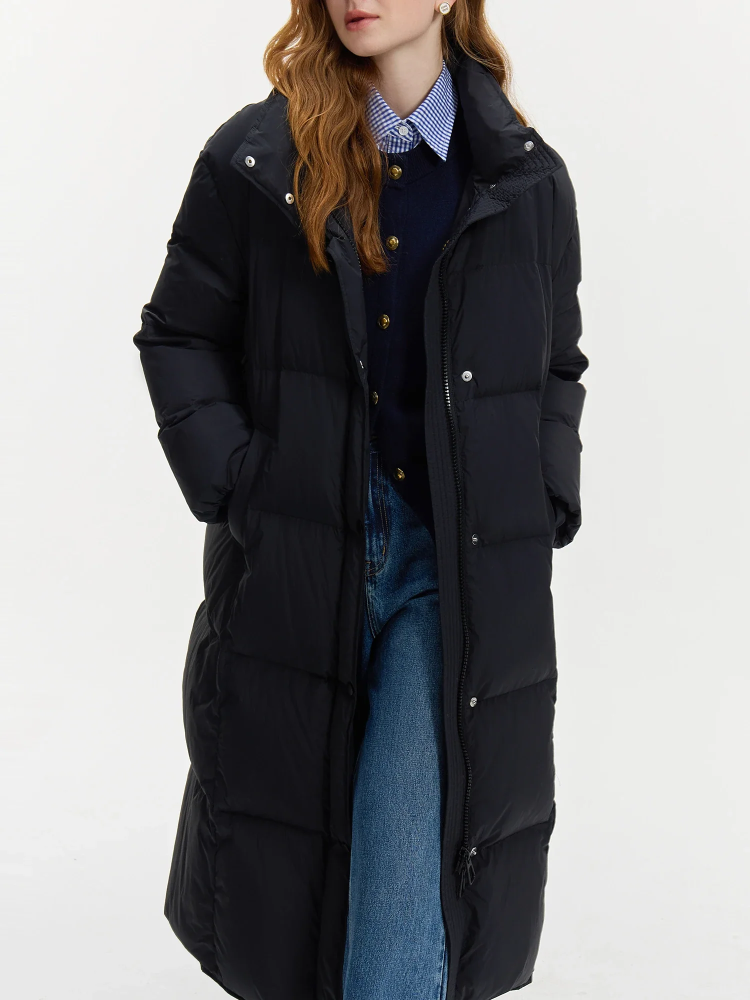 Image of Gentle Style Mid-length Down Coat