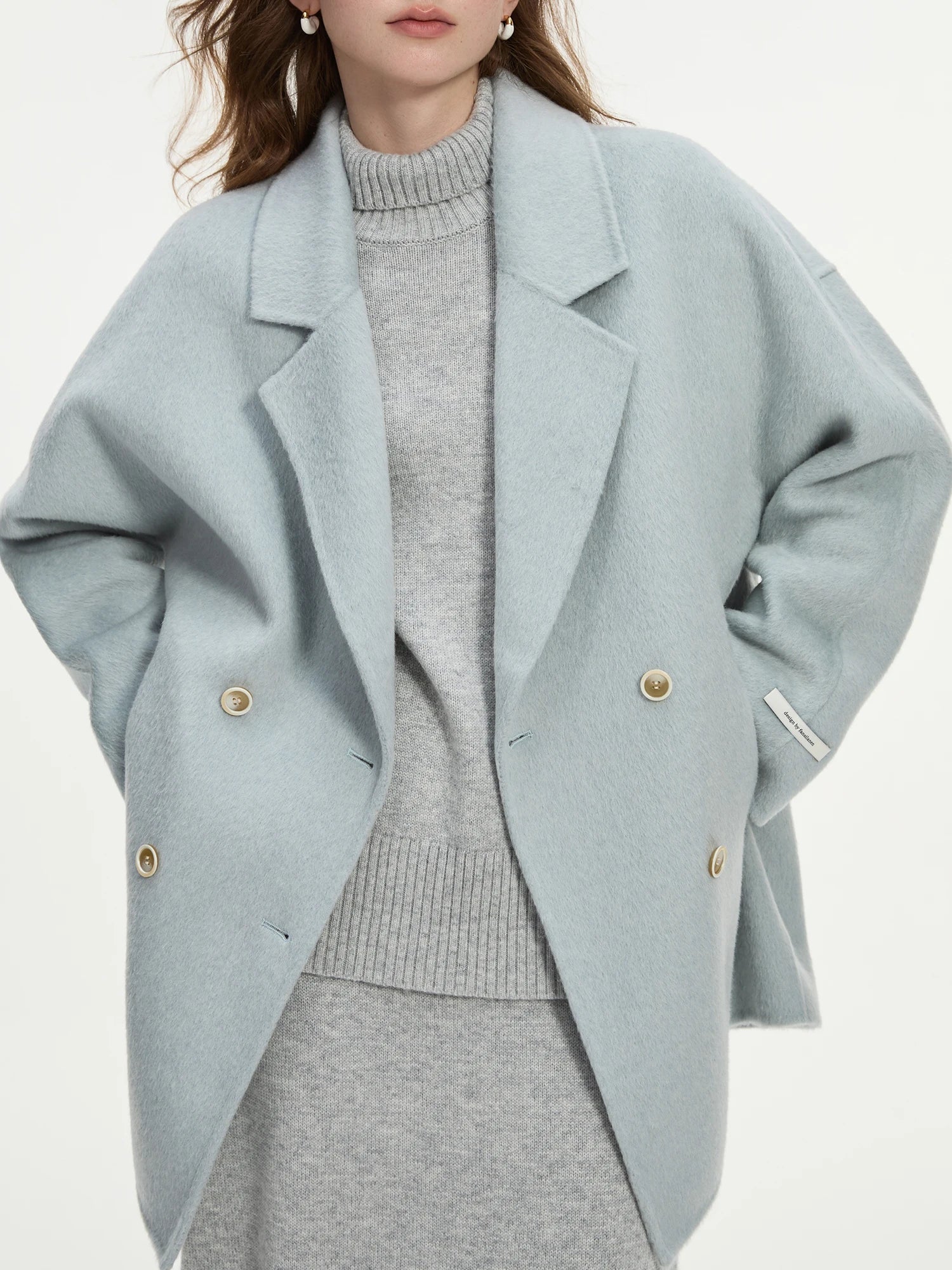 Image of 100% Wool Short Woolen Coat