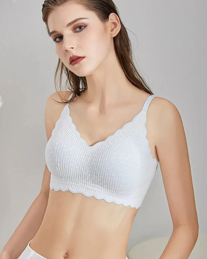 Image of Lace Latex 3D Soft Support Bra