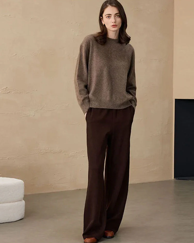 Image of Yak Wool & Cashmere Crew Neck Pullover Sweater