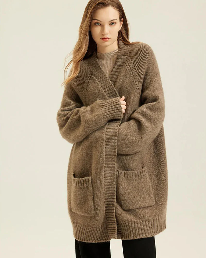Image of Cashmere & Yak Wool Cardigan Sweater