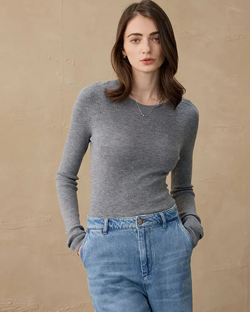 Image of Cashmere & Wool Crew Neck Pullover