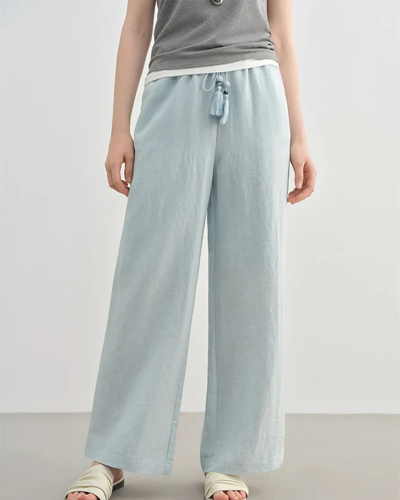 Image of Relaxed Fit & Breathable Tencel Blend Pants
