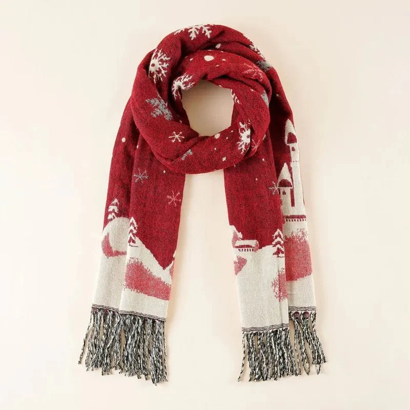 Image of Christmas Snowflake Long Scarf