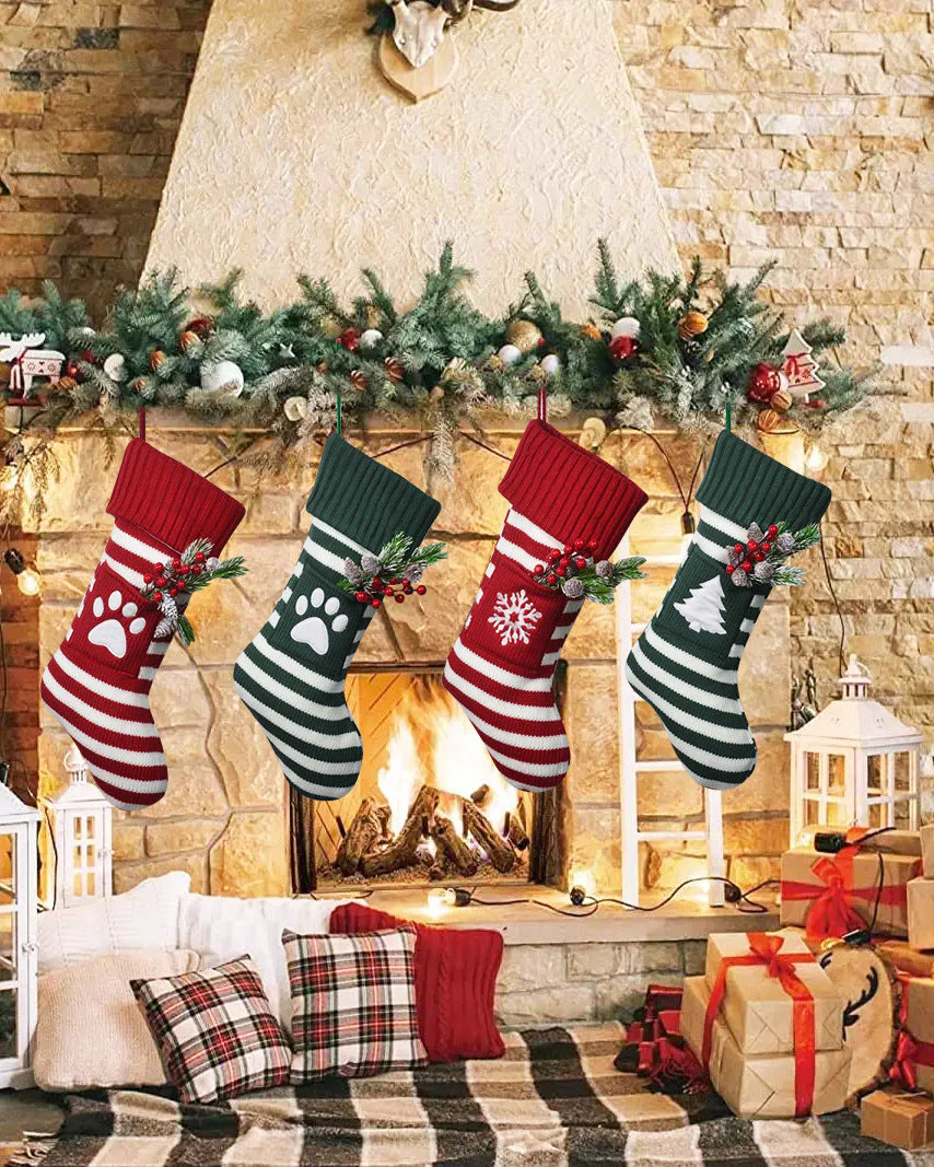 Image of Christmas Pet Paw Socks