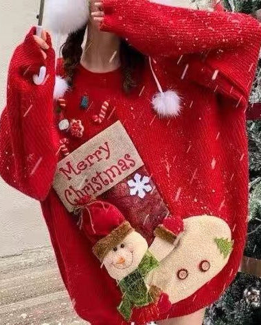 Image of Thick Christmas & New Year Knitted Sweater