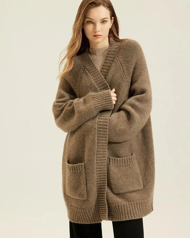 Image of Cashmere & Yak Wool Cardigan Sweater