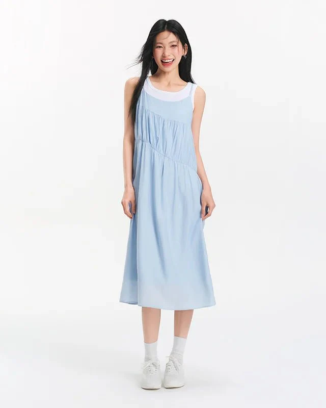 Image of Irregular Gentle Two-Piece Slip Dress