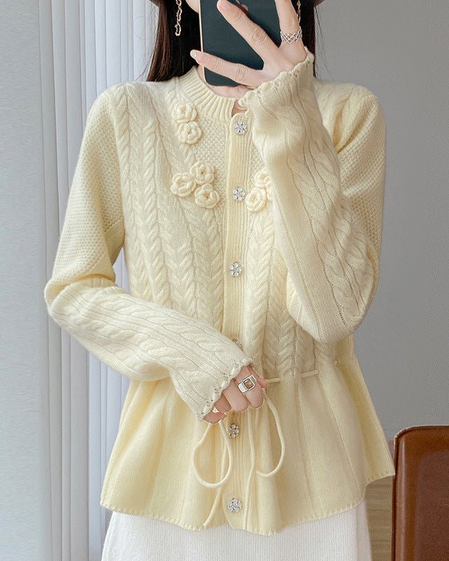 Image of Pure Wool Button Cardigan Sweater
