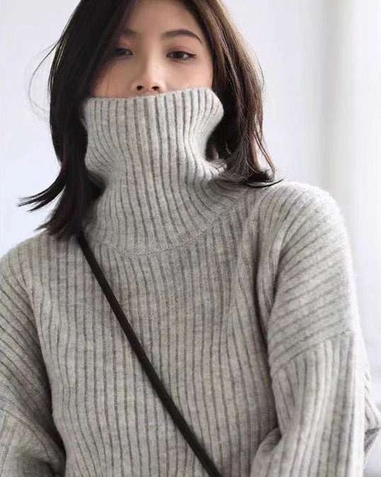 Image of Cashmere Mid-Length Loose Sweater