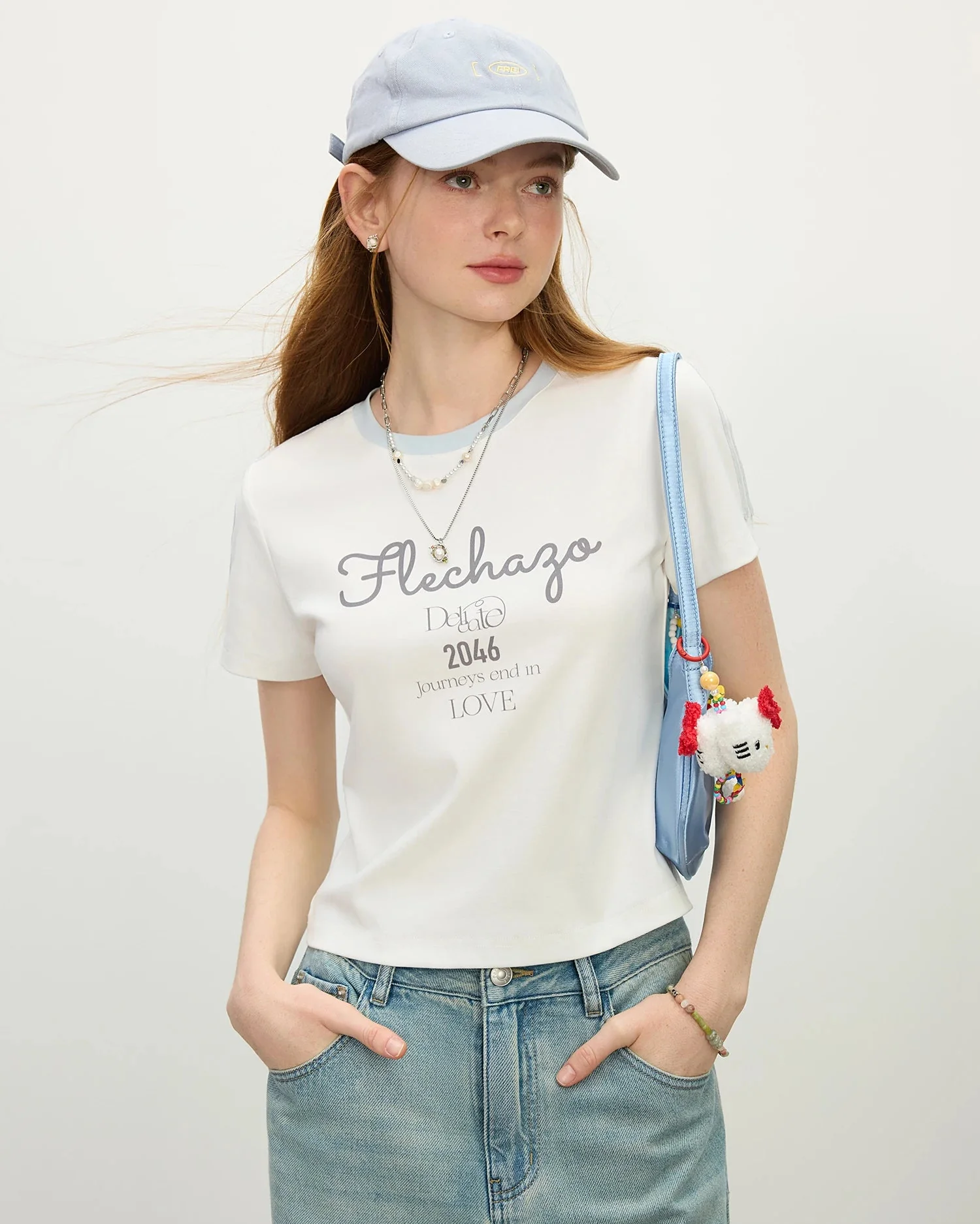 Image of Short-Length Crew Neck Knit Sports T-Shirt